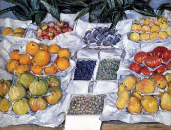 Gustave Caillebotte : Fruit Displayed On A Stand